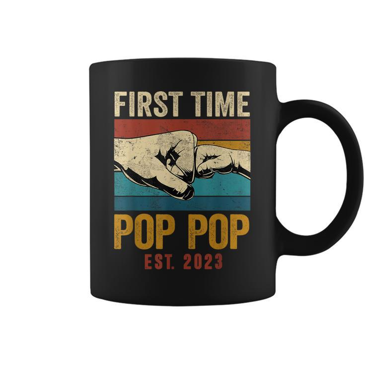 First Time Pop Pop Est 2023 Fathers Day Promoted To Pop Pop  Coffee Mug