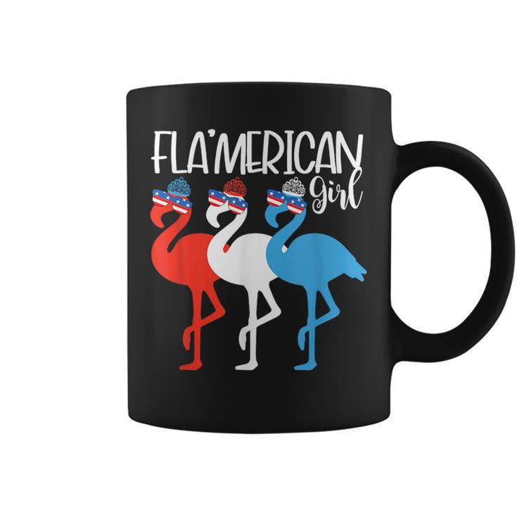 Flamerican Girls Flamingos Usa 4Th Of July Independence Day  Coffee Mug