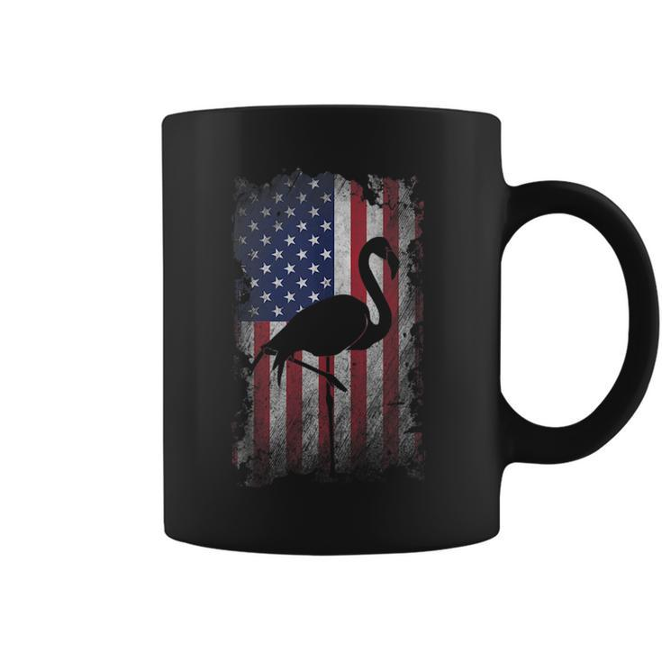 Flamingo American Flag Proud Usa Patriot Flamingo Lover  Coffee Mug