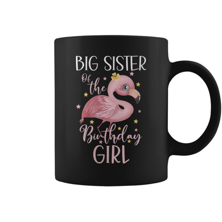 Flamingo Big Sister Of The Birthday Girl Matching Family  Coffee Mug