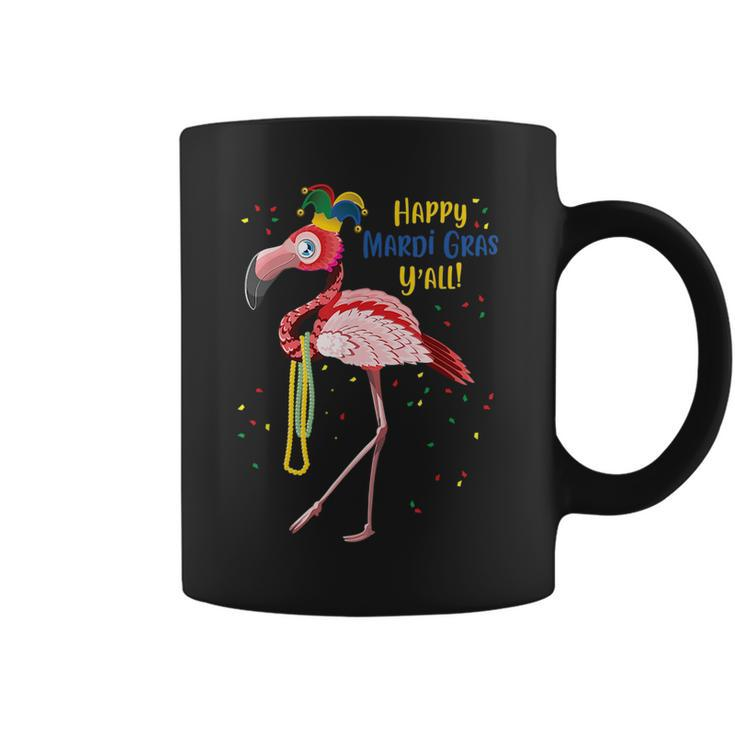 Flamingo Jester Hat Mardi Gras Fat Tuesday  Coffee Mug