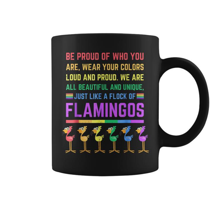 Flamingo Lgbtq Lover Fun Rainbow Gay Lesbian Pride  Coffee Mug