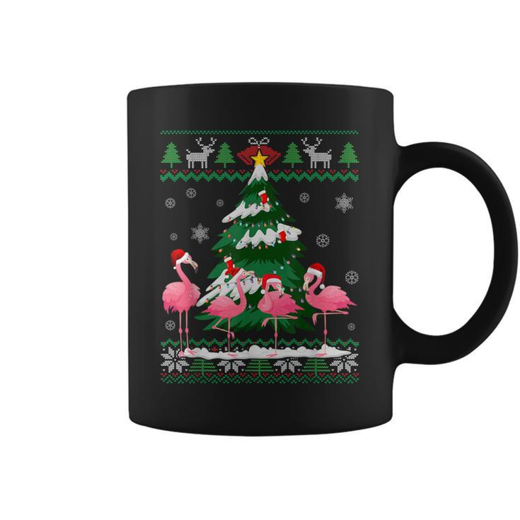 Flamingo Ugly Christmas Sweater Light Pink Xmas Pajama Coffee Mug