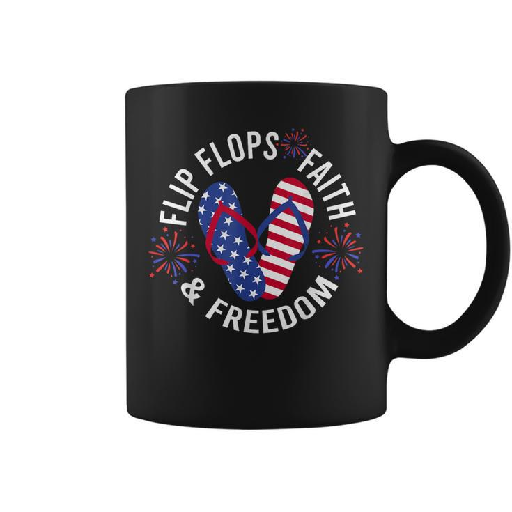 Flip Flops Faith And Freedom Coffee Mug