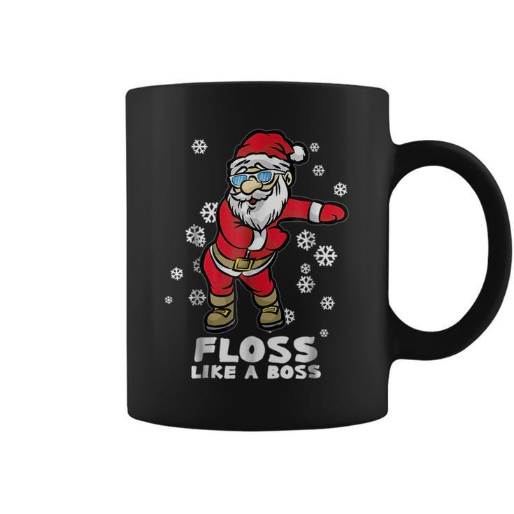 Floss Like A Boss | Funny Dancing Santa Dancing Funny Gifts Coffee Mug
