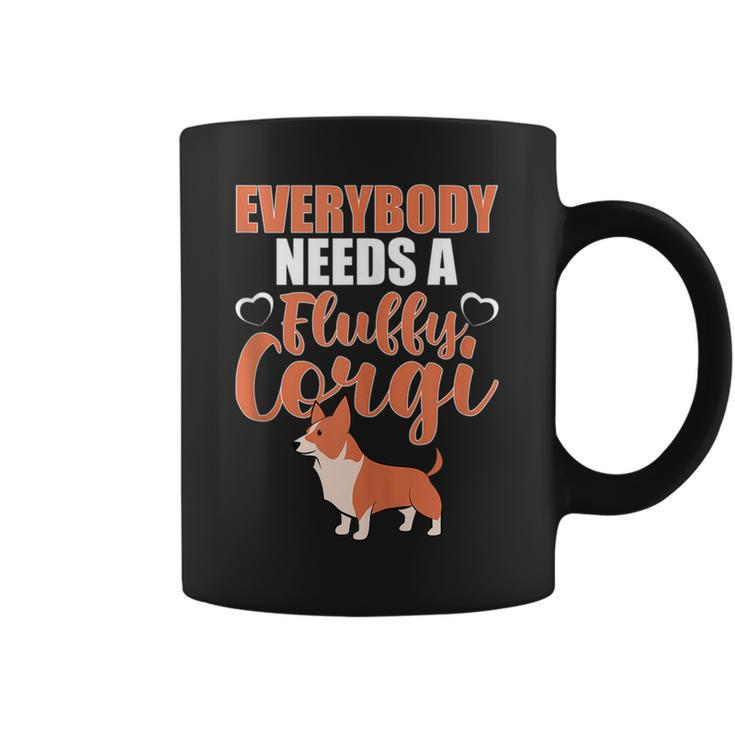 Fluffy Corgi Dog Design For Lady Dog Owner  Coffee Mug