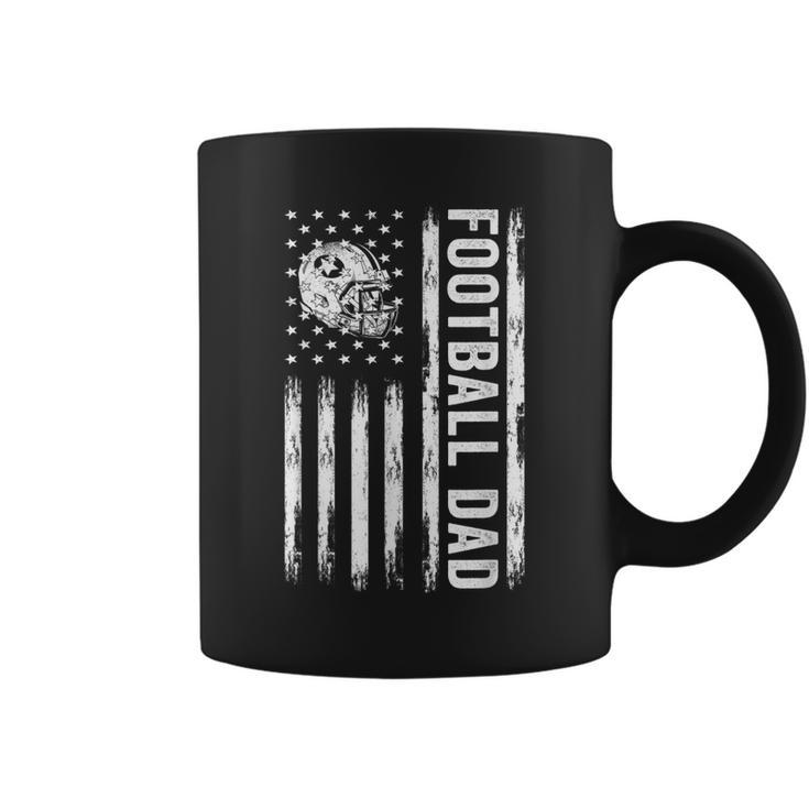 Football Dad American Flag Proud Dad Of Ballers Fathers Day  Coffee Mug