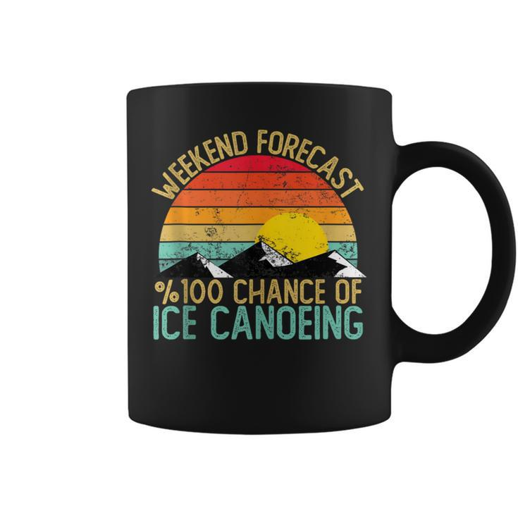 Weekend Forecast Ice Canoeing Retro Coffee Mug
