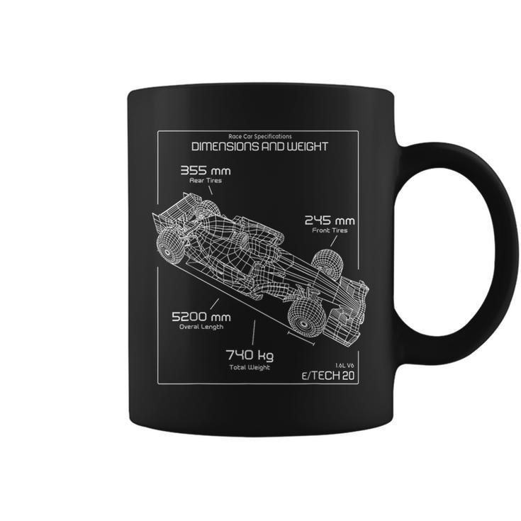 Formula Racing Car Schematic Engineer Team Fan Coffee Mug