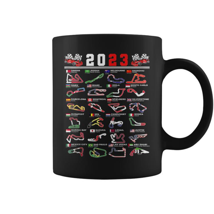 Formula Racing Open Wheel Race Car Fan 2023 World Circuits Coffee Mug