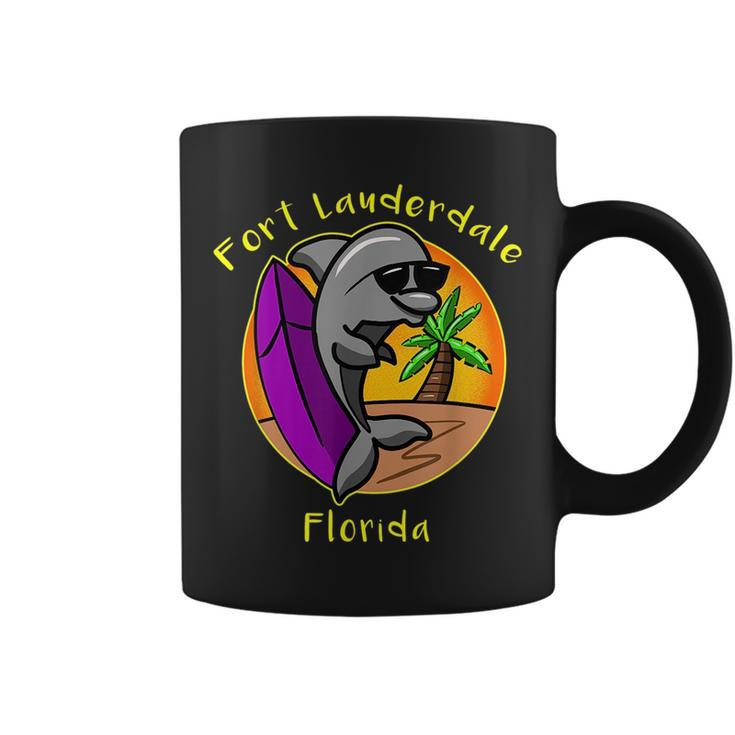 Fort Lauderdale Florida Dolphin Vacation Design Souvenir  Coffee Mug