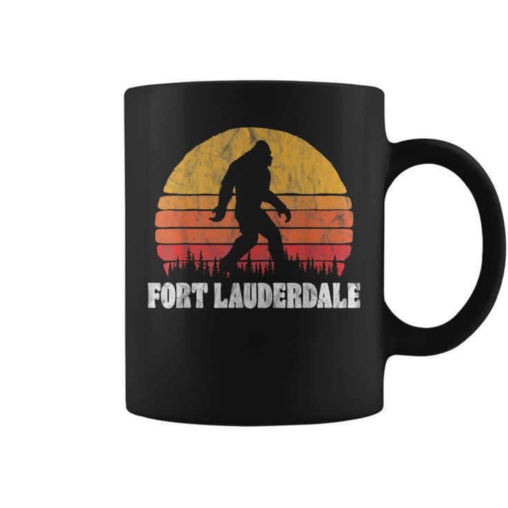 Fort Lauderdale Vintage Eighties Bigoot Retro Sunset  Coffee Mug