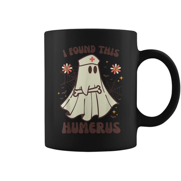 I Found This Humerus Ghost Nurse Halloween Coffee Mug