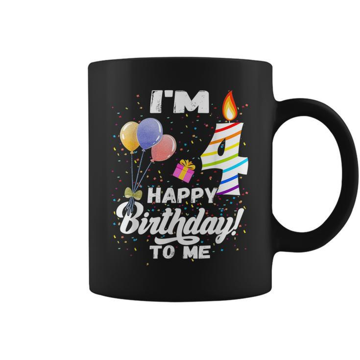 Four 4Yr 4Th Birthday Happy Birthday Boys Girls 4 Years Old  Coffee Mug