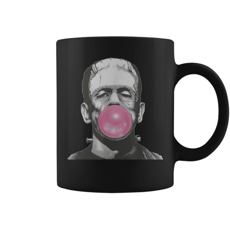 Frankenstein Monster With Pink Bubblegum Bubble Coffee Mug