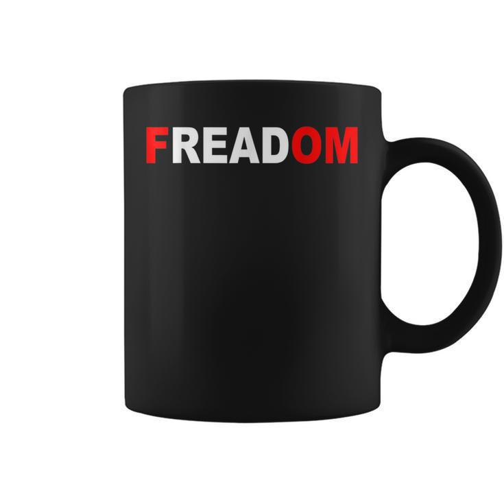 Freadom For Book Lovers Bookworms Coffee Mug