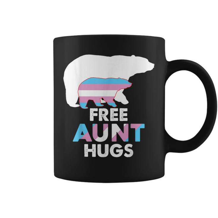 Free Aunt Hugs Transgender Rainbow Bear Lgbt Pride Gay Les  Coffee Mug
