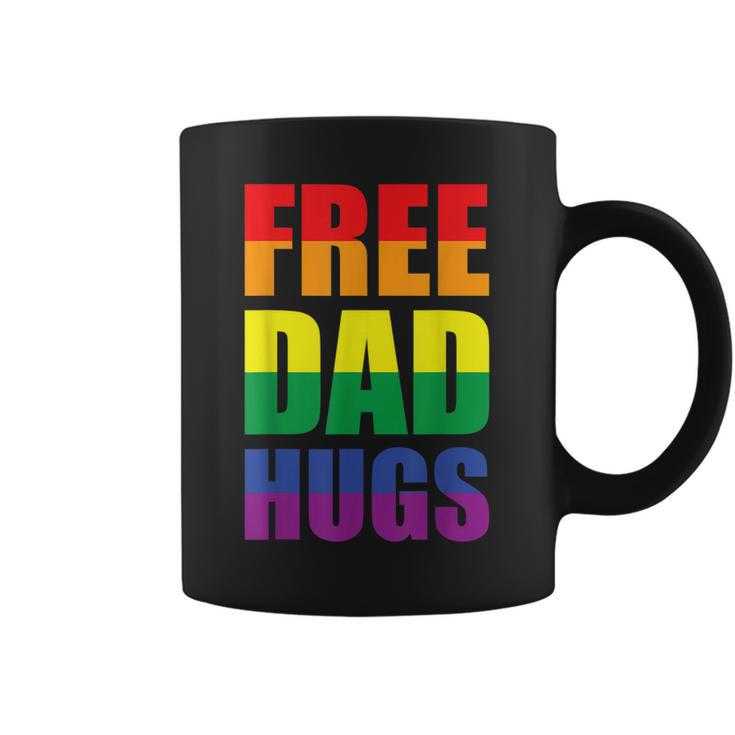 Free Dad Hugs Funny Pride Month Supports Lgbt  Coffee Mug