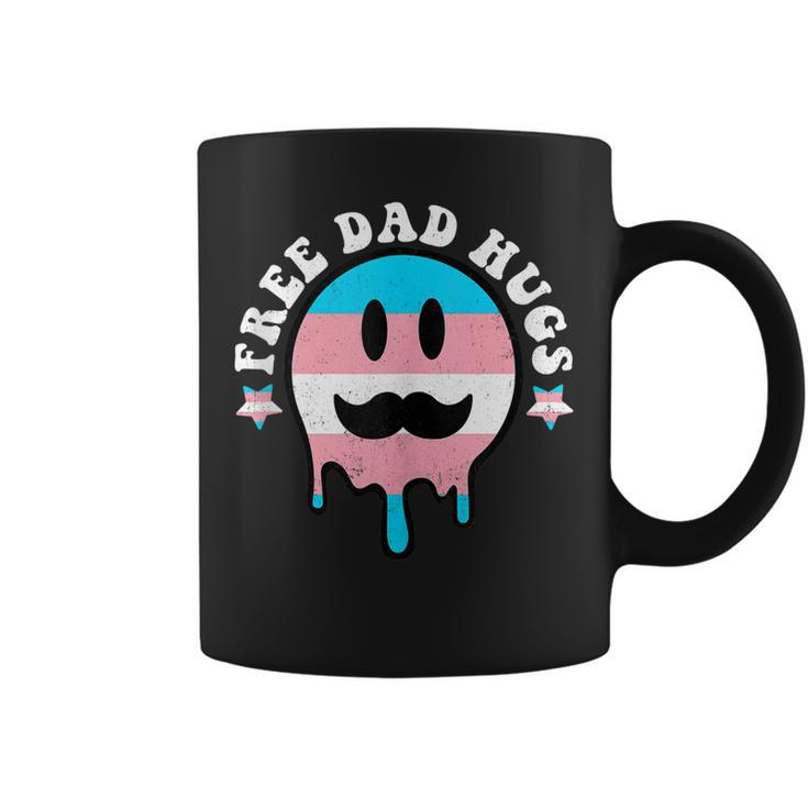 Free Dad Hugs Smile Face Trans Daddy Lgbt Fathers Day  Gift For Women Coffee Mug