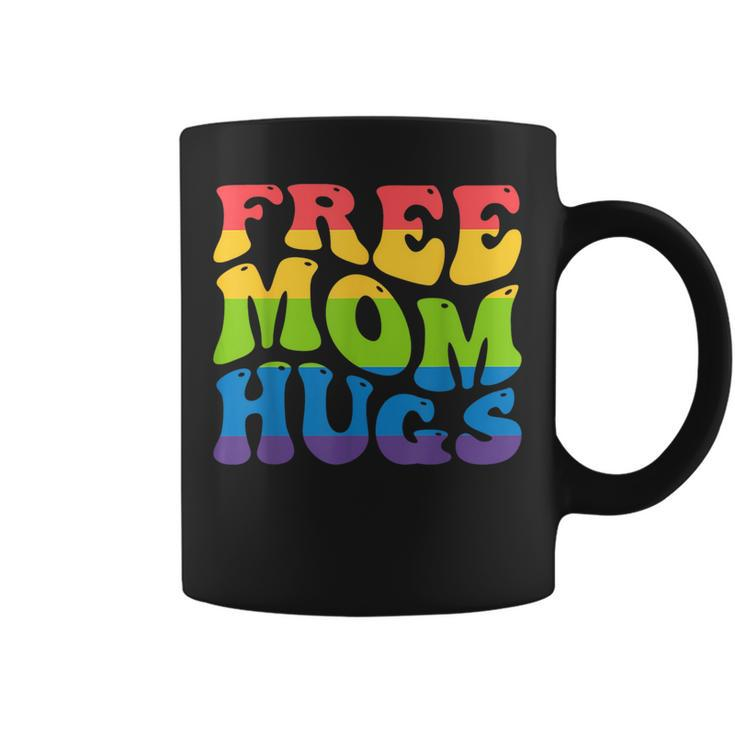 Free Mom Hugs For Lgbtq Pride Month And Gay Rights Groovy  Coffee Mug