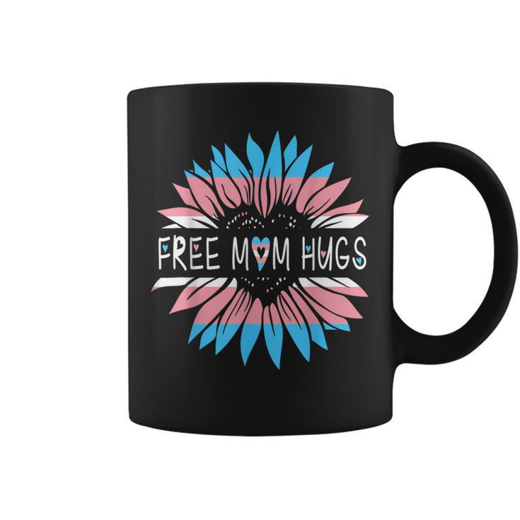 Free Mom Hugs Transgender Pride Lgbt Daisy Flower Hippie  Coffee Mug