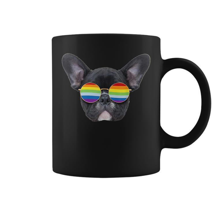 French Bulldog Rainbow Sunglass T  Dog Gay Pride Lgbtq Coffee Mug
