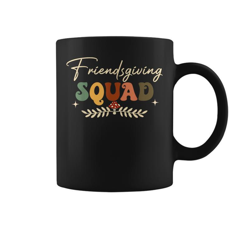 Friendsgiving Squad Retro Groovy Thanksgiving Team Matching Coffee Mug