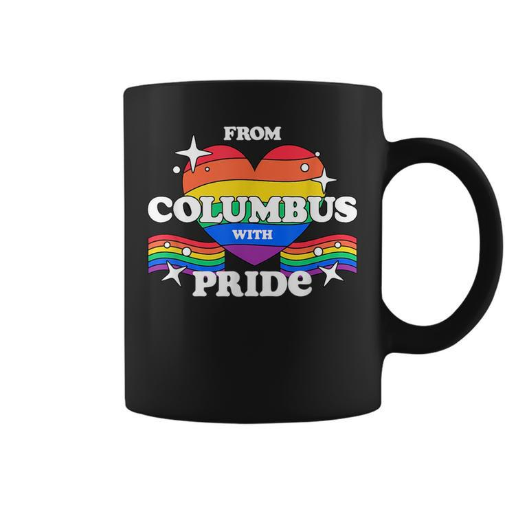 From Columbus With Pride Lgbtq Gay Lgbt Homosexual  Coffee Mug
