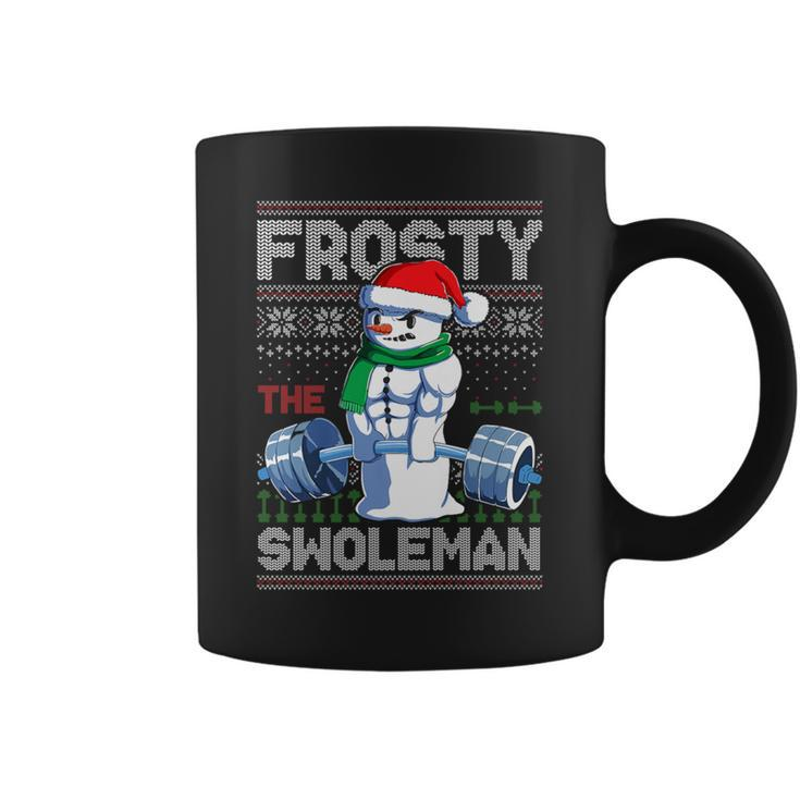 Frosty The Swoleman Ugly Christmas Sweater Snowman Gym Coffee Mug