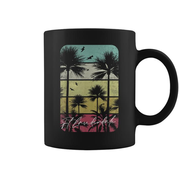 Ft Fort Lauderdale Florida Retro Vintage Beach Surf Surfing  Coffee Mug