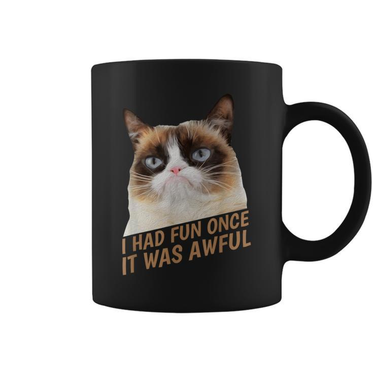 I Had Fun Once It Was Awful-Grumpy Cat-Face Coffee Mug
