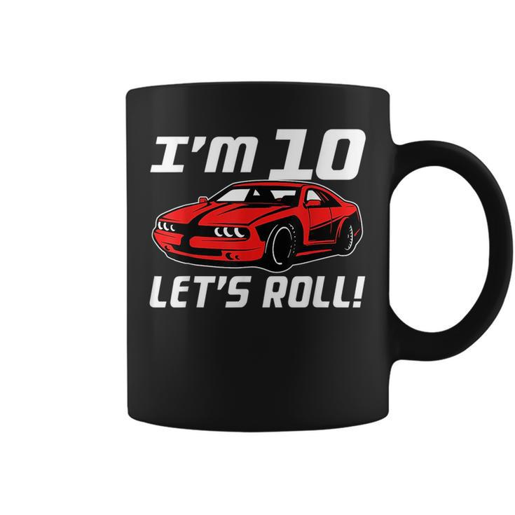Funny 10Th Birthday Gift Race Car Driver Boys 10 Years Old Driver Funny Gifts Coffee Mug