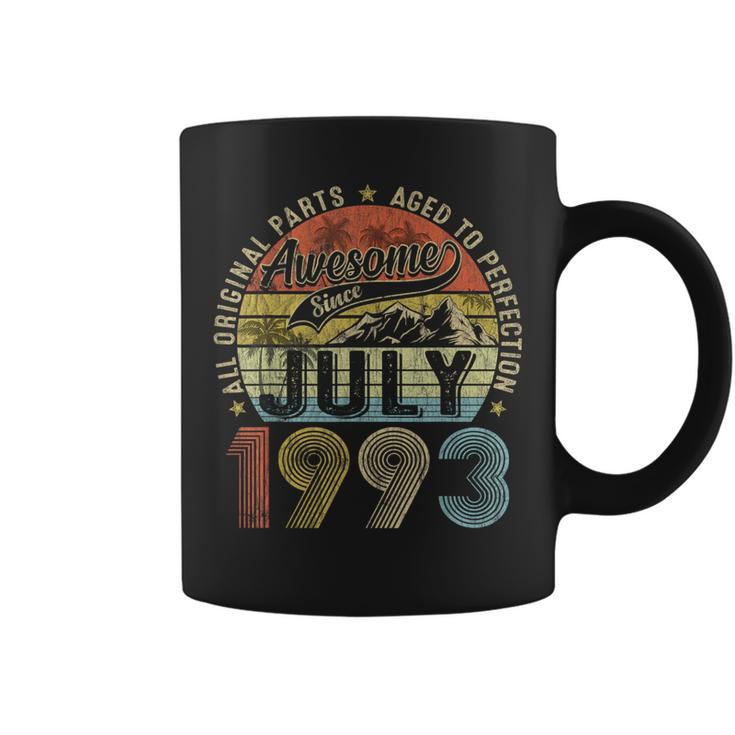 Funny 30 Year Old July 1993 Vintage Retro 30Th Birthday Gift 30Th Birthday Funny Gifts Coffee Mug
