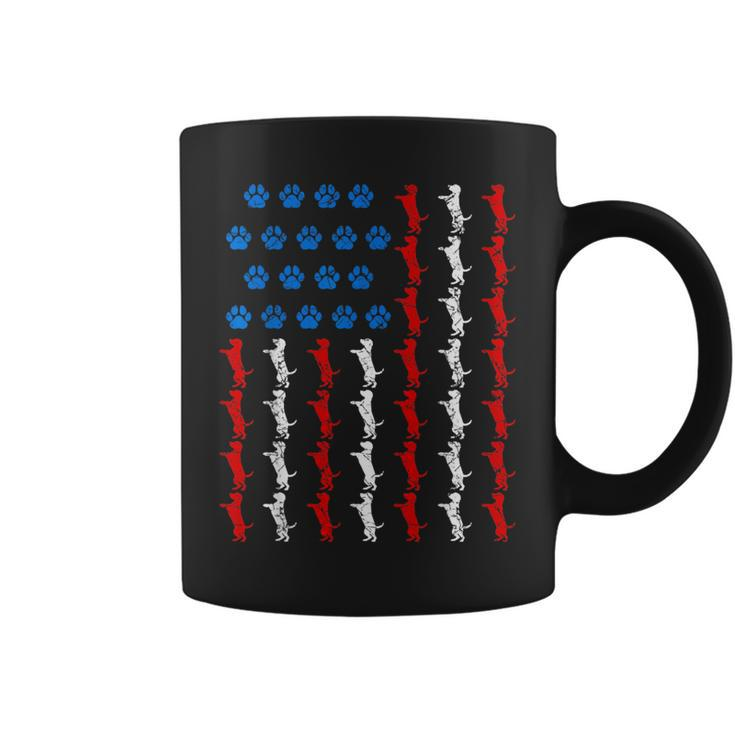 Funny 4Th Of July Us American Flag Dog Lovers Paw Patriotic Patriotic Funny Gifts Coffee Mug