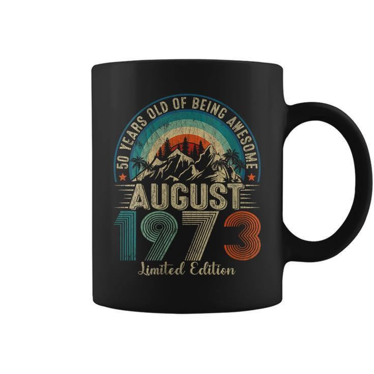 50 Years Old August 1973 Vintage 50Th Birthday Coffee Mug