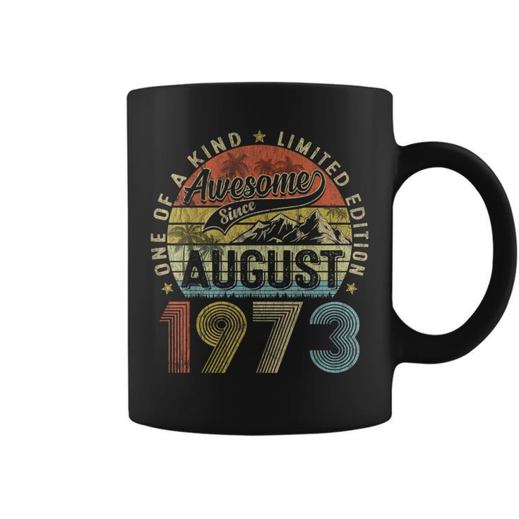 Funny 50 Years Old August 1973 Vintage Retro 50Th Birthday Coffee Mug