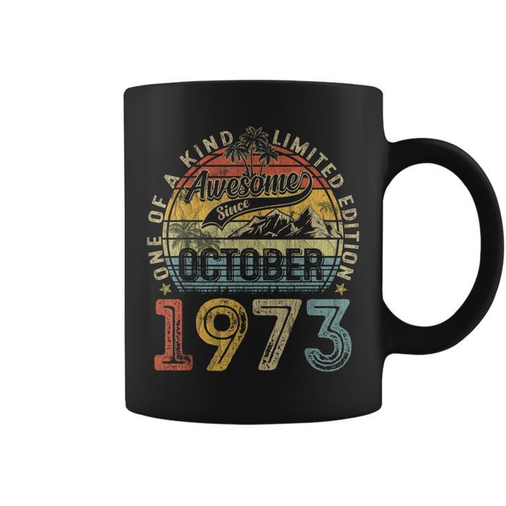 50 Years Old October 1973 Vintage Retro 50Th Birthday Coffee Mug
