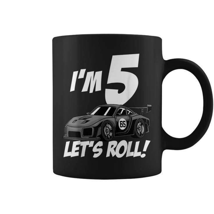 Funny 5Th Birthday Gift Boy Kid Race Car Driver 5 Years Old Driver Funny Gifts Coffee Mug