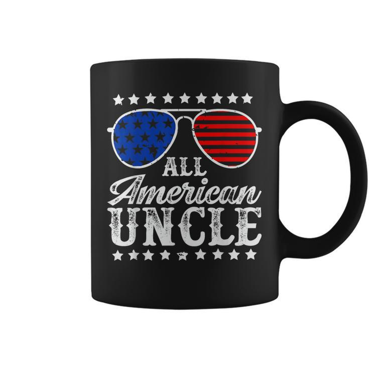 Funny All American Uncle Sunglasses Usa 4Th Of July  Coffee Mug
