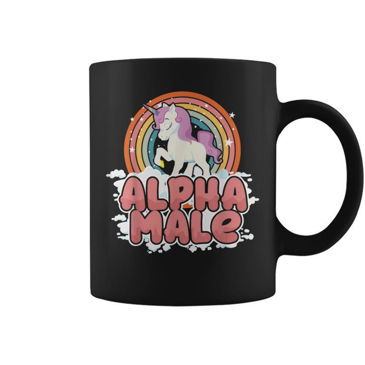 Alpha Male Unicorn Lover Rainbow Sarcastic Coffee Mug