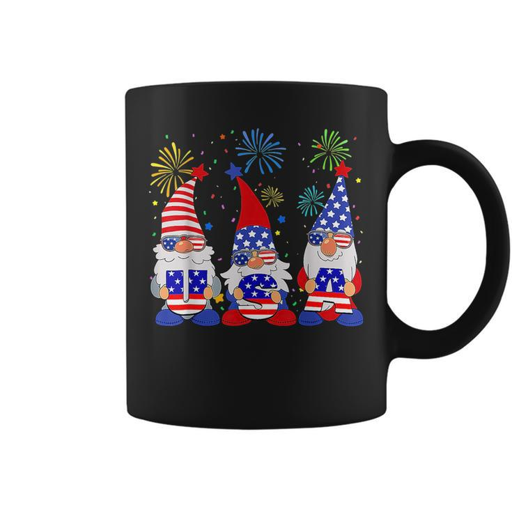 Funny American Gnomes Sunglasses Patriotic Usa 4Th Of July  Coffee Mug