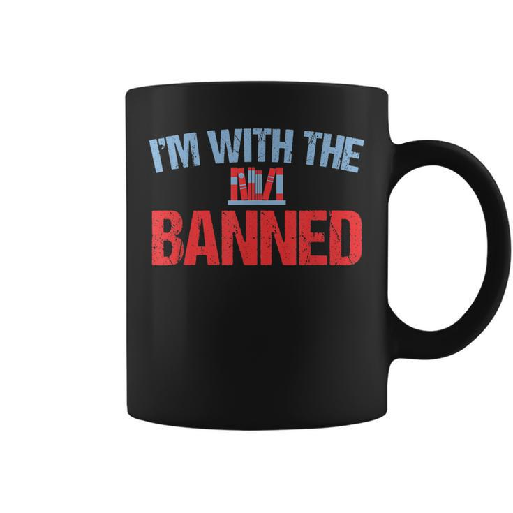 Funny Banned Books Im With The Banned Book Support Readers Coffee Mug