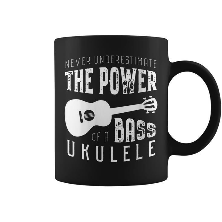 Funny Bass Guitar Gift Never Underestimate A Bass Ukulele Gift For Womens Coffee Mug