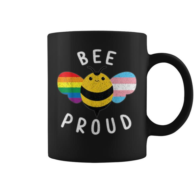 Funny Bee Proud  Pride Lgbt Transgender Gifts Gay Pride  Coffee Mug