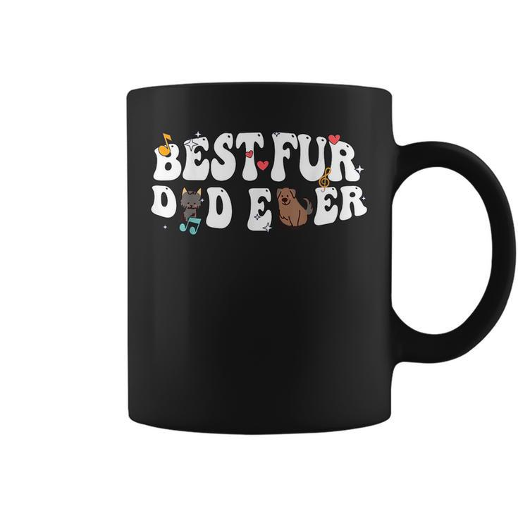 Funny Best Fur Dad Ever Fathers Day Groovy Dog Cat Owner Coffee Mug