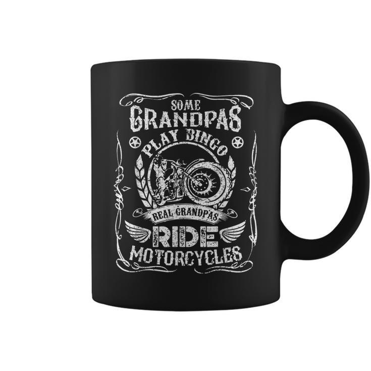 Funny Bingo Grandpa Motorcyclist Grandfather Biker Gift  Gift For Mens Coffee Mug