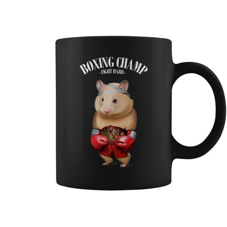 Funny Boxing Champion Hamster Fighter Coffee Mug