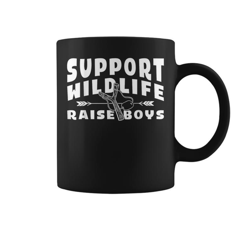 Funny Boy Dad Mom Parent Support Wildlife Raise Boys  Coffee Mug