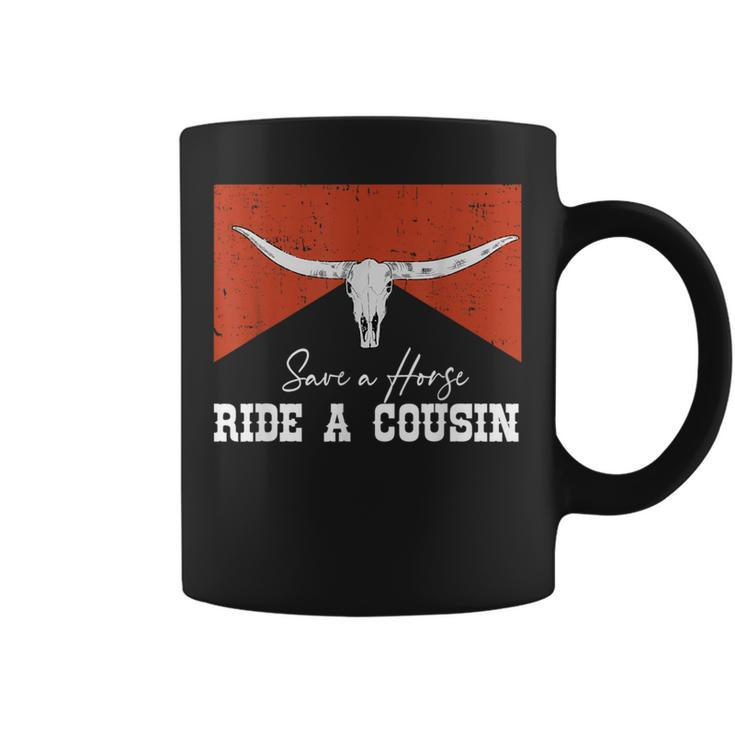 Bull Western Save A Horse Ride A Cousin Coffee Mug