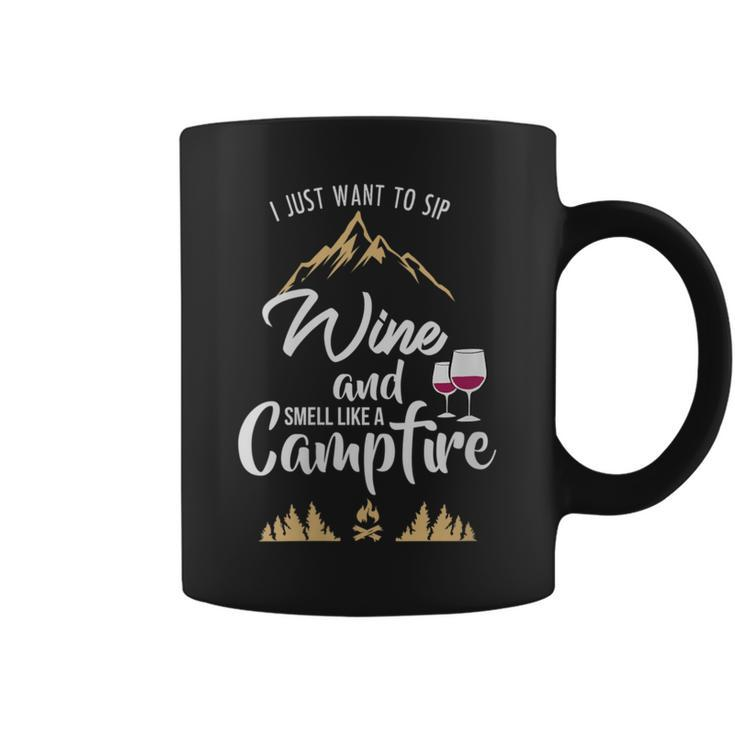 Camping For Wine Lovers Women's Campfire Coffee Mug